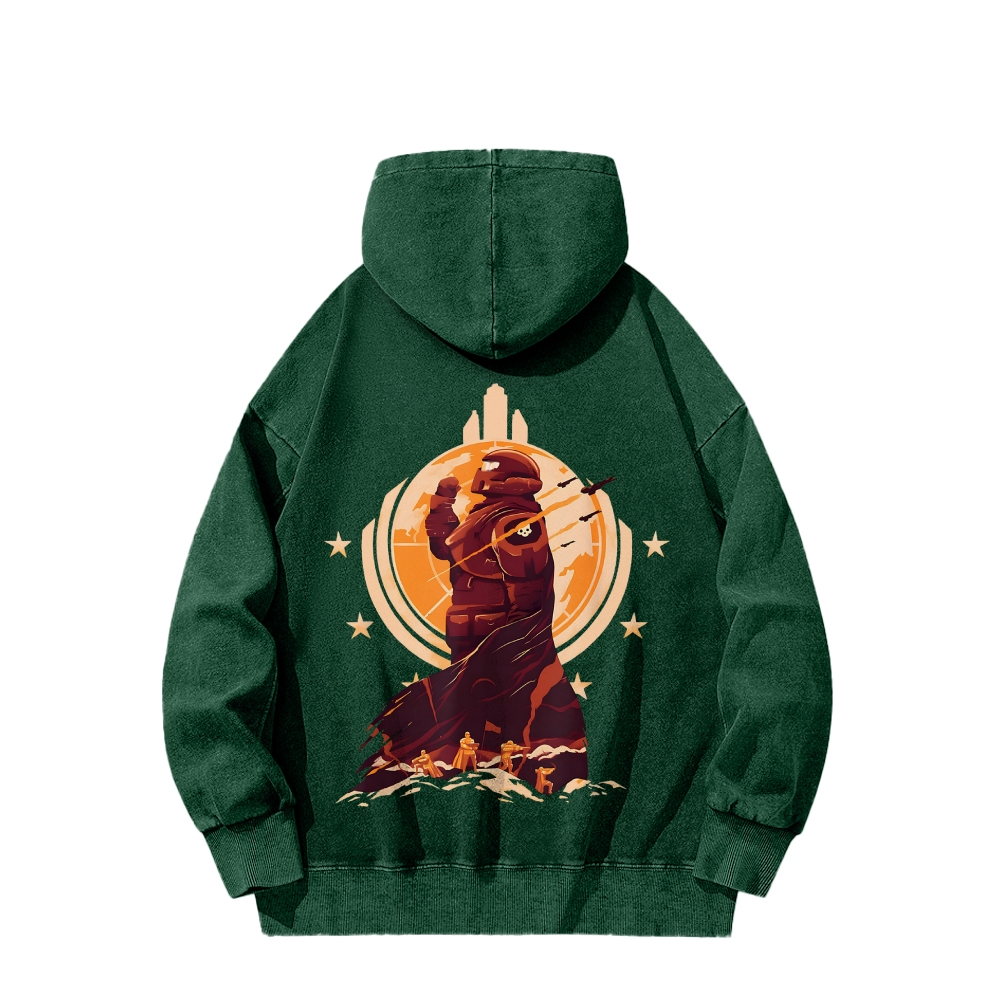 Helldivers Casual Washed Hoodie 2509009970