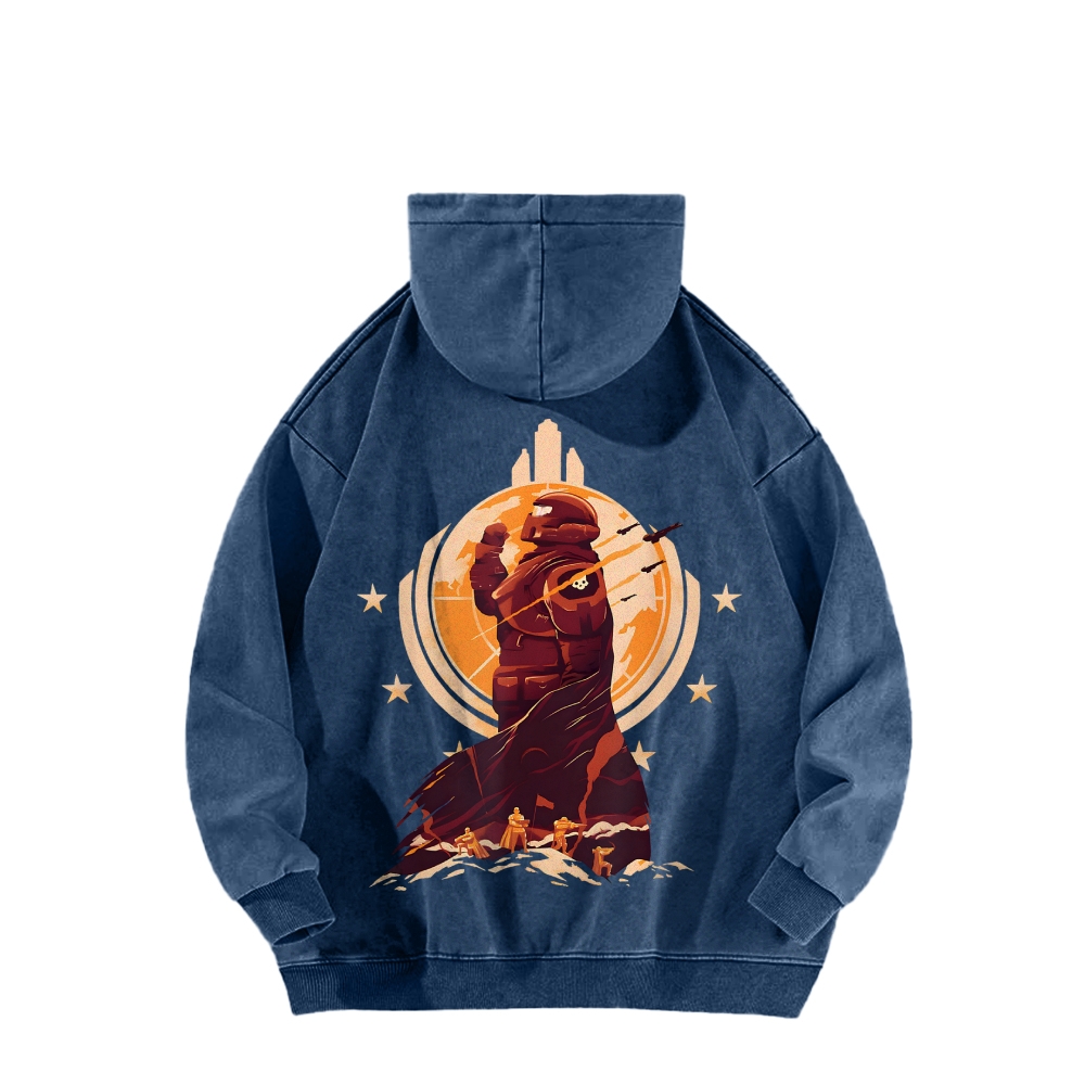 Helldivers Casual Washed Hoodie 2509009970