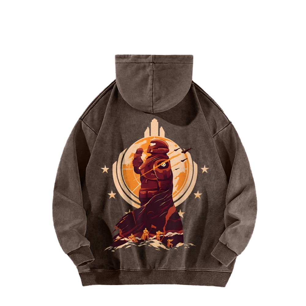 Helldivers Casual Washed Hoodie 2509009970