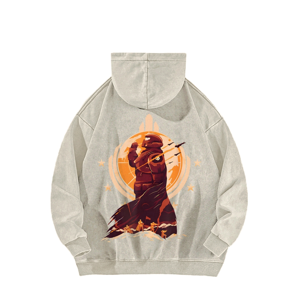 Helldivers Casual Washed Hoodie 2509009970
