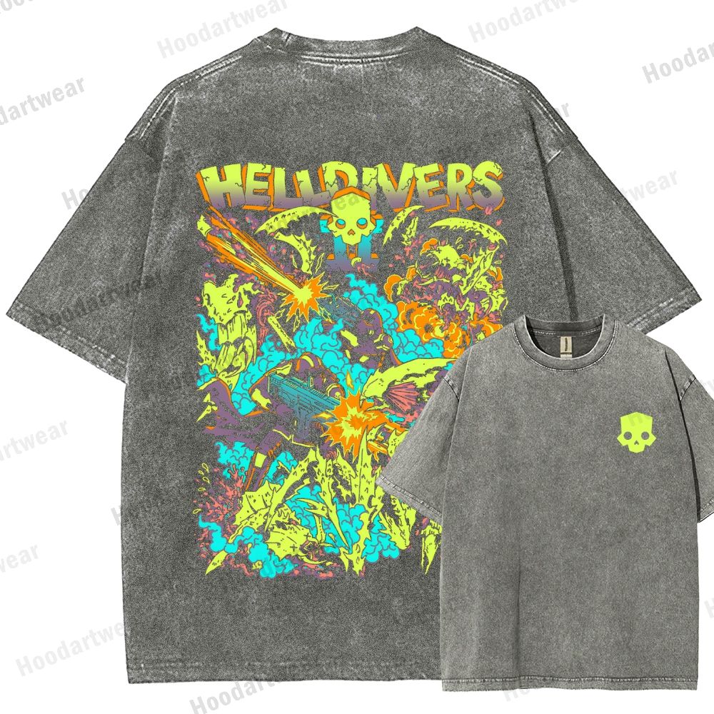 Helldivers Unisex Fit Washed T-Shirt 2509010109