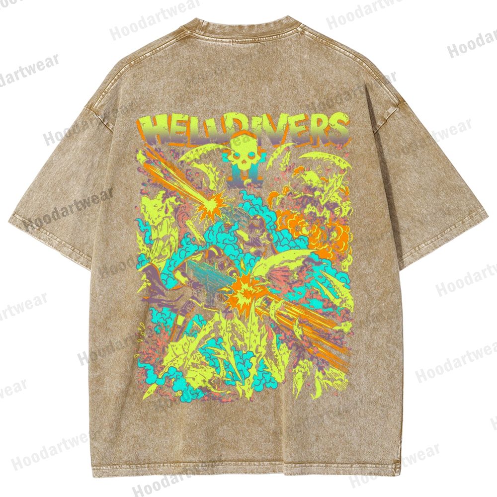 Helldivers Unisex Fit Washed T-Shirt 2509010109