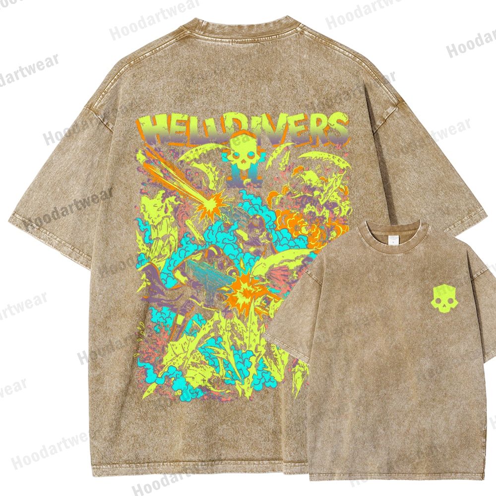 Helldivers Unisex Fit Washed T-Shirt 2509010109