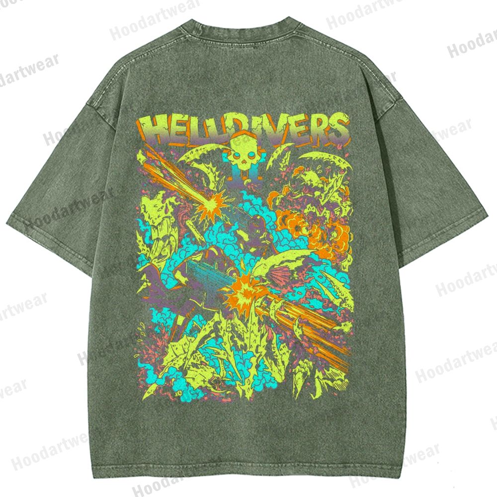 Helldivers Unisex Fit Washed T-Shirt 2509010109