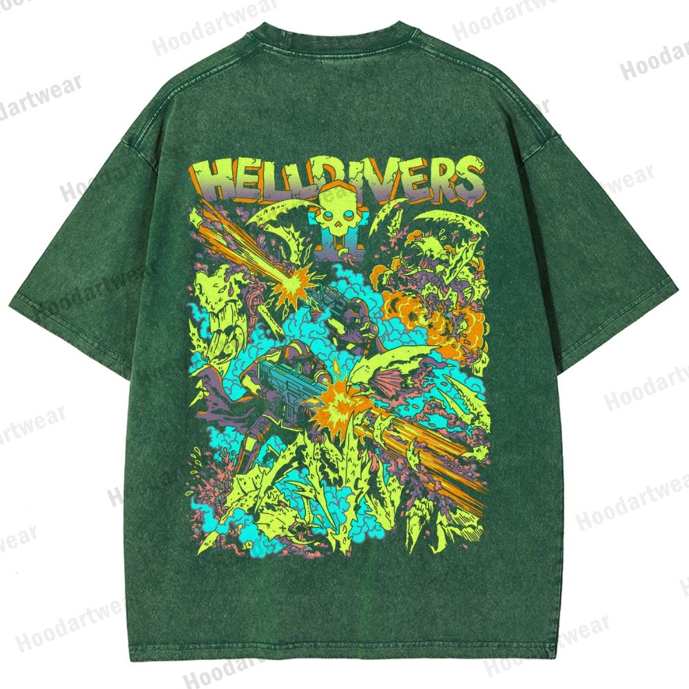 Helldivers Unisex Fit Washed T-Shirt 2509010109