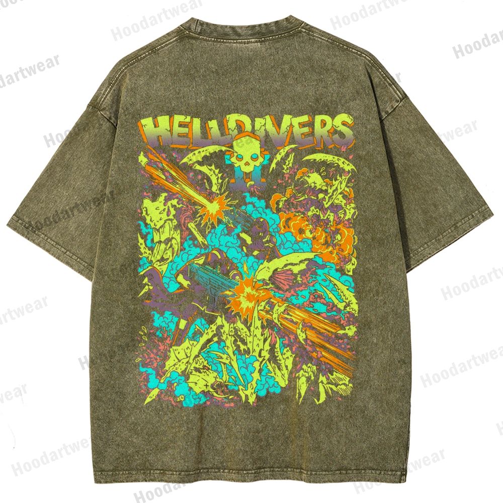 Helldivers Unisex Fit Washed T-Shirt 2509010109