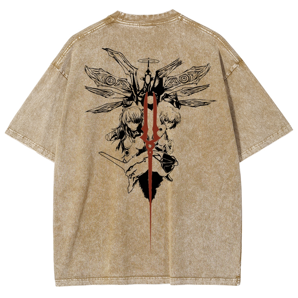 NEON GENESIS EVANGELION  Unisex Fit Washed T-Shirt 2509011770