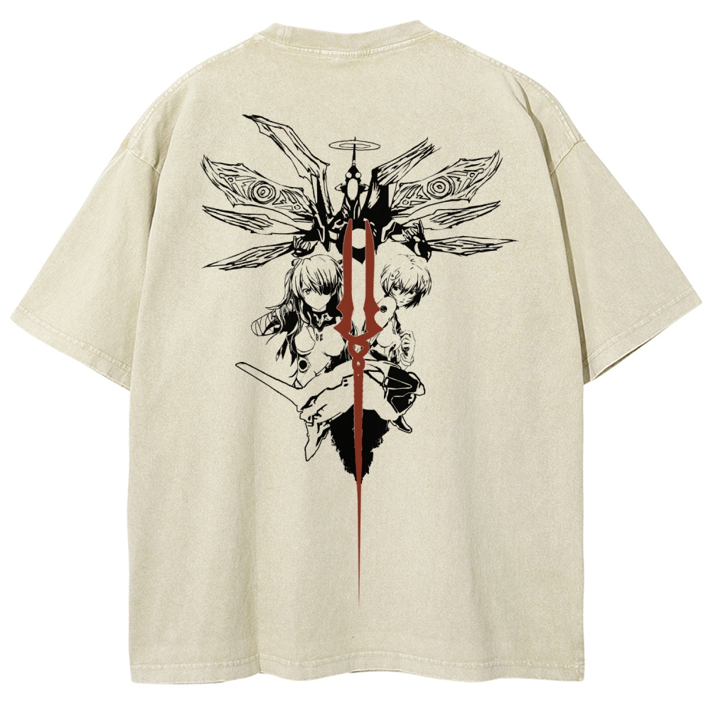 NEON GENESIS EVANGELION  Unisex Fit Washed T-Shirt 2509011770
