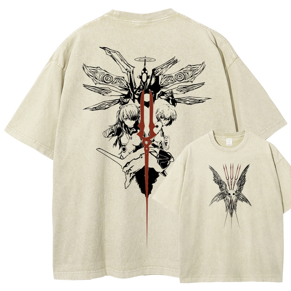 NEON GENESIS EVANGELION  Unisex Fit Washed T-Shirt 2509011770