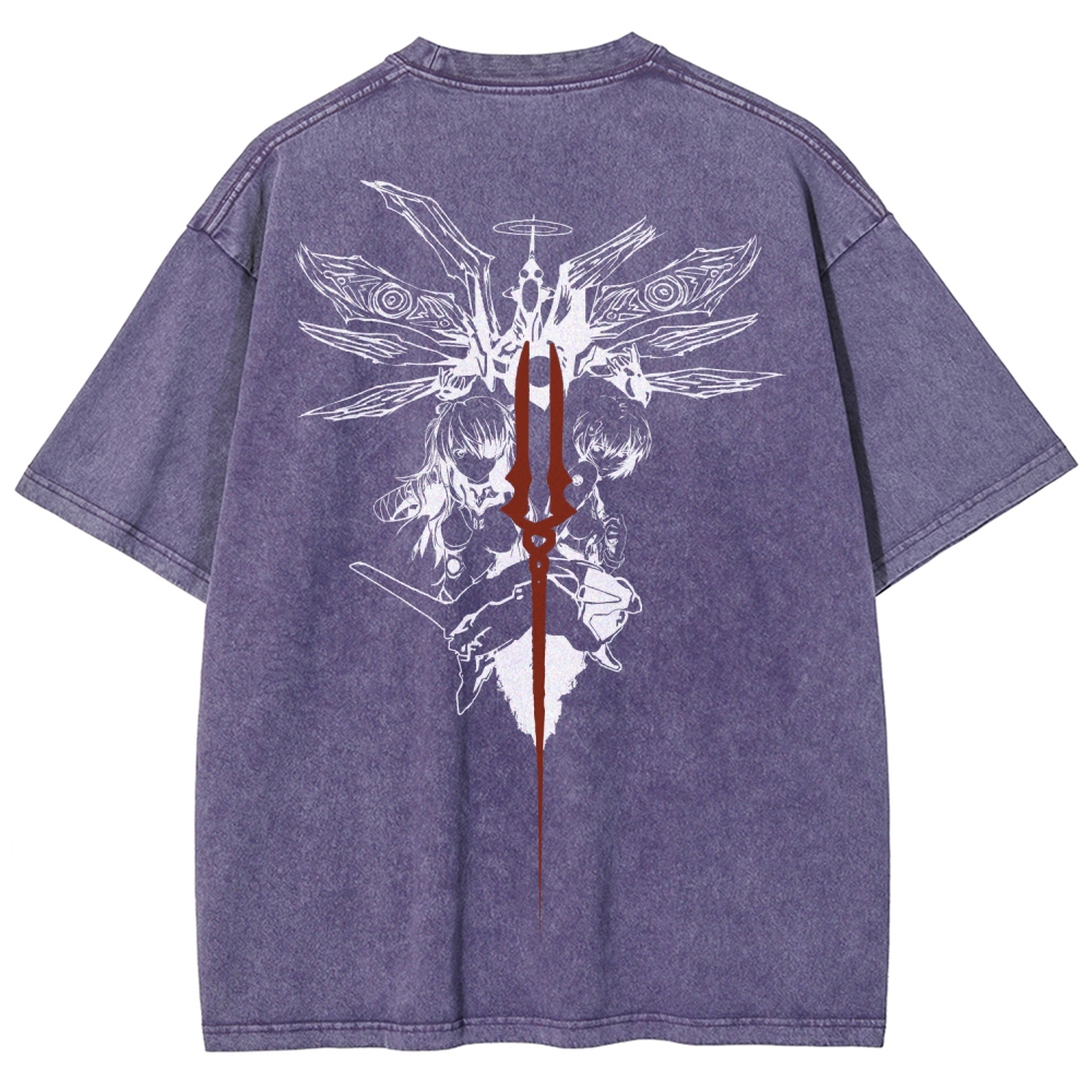 NEON GENESIS EVANGELION  Unisex Fit Washed T-Shirt 2509011770