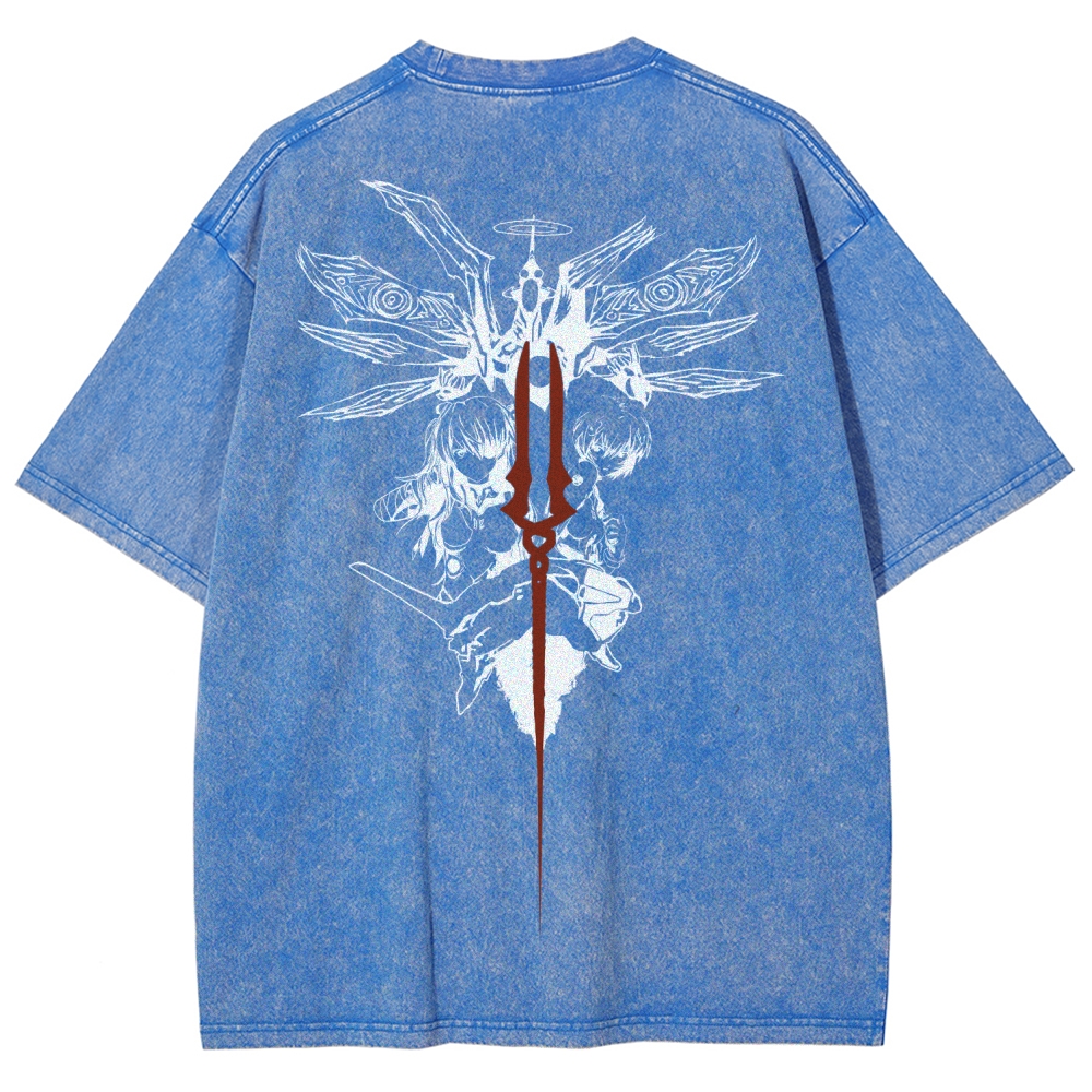 NEON GENESIS EVANGELION  Unisex Fit Washed T-Shirt 2509011770