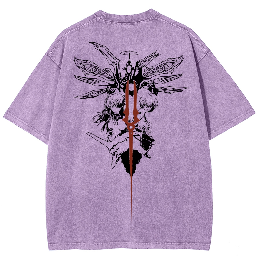 NEON GENESIS EVANGELION  Unisex Fit Washed T-Shirt 2509011770