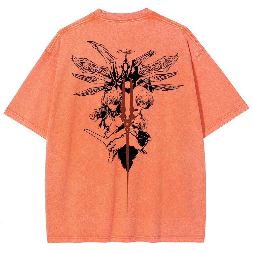 NEON GENESIS EVANGELION  Unisex Fit Washed T-Shirt 2509011770