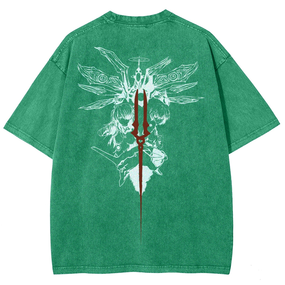 NEON GENESIS EVANGELION  Unisex Fit Washed T-Shirt 2509011770