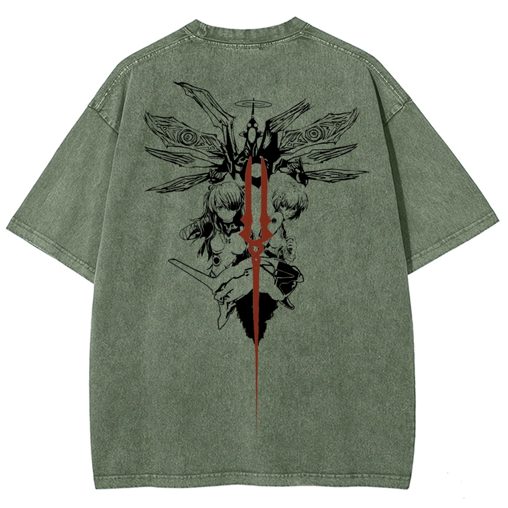 NEON GENESIS EVANGELION  Unisex Fit Washed T-Shirt 2509011770