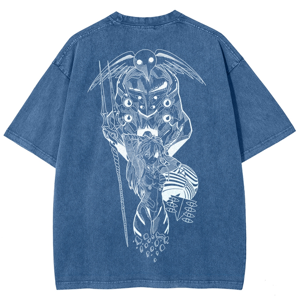 NEON GENESIS EVANGELION  Unisex Fit Washed T-Shirt 2509011777