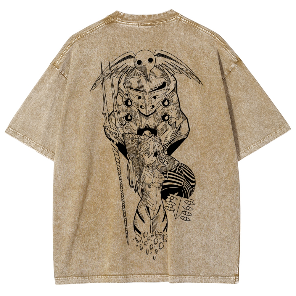 NEON GENESIS EVANGELION  Unisex Fit Washed T-Shirt 2509011777
