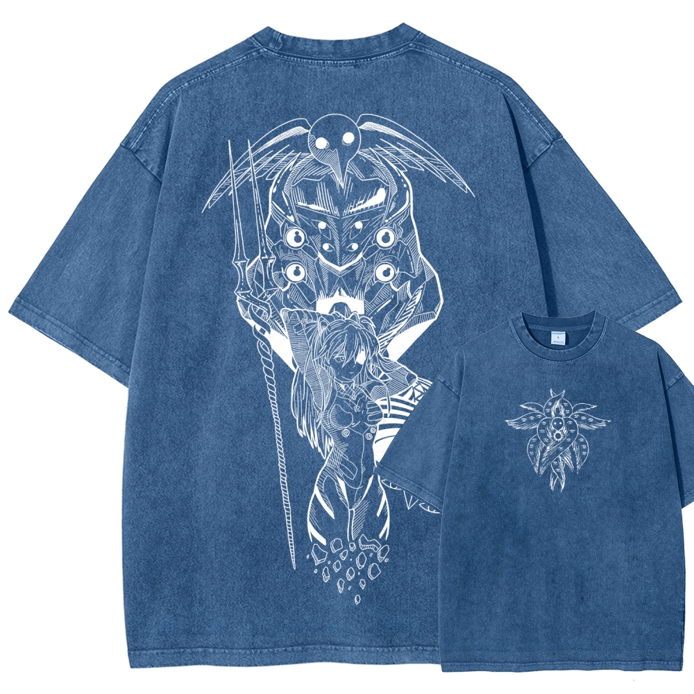NEON GENESIS EVANGELION  Unisex Fit Washed T-Shirt 2509011777