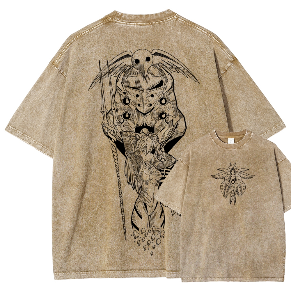 NEON GENESIS EVANGELION  Unisex Fit Washed T-Shirt 2509011777