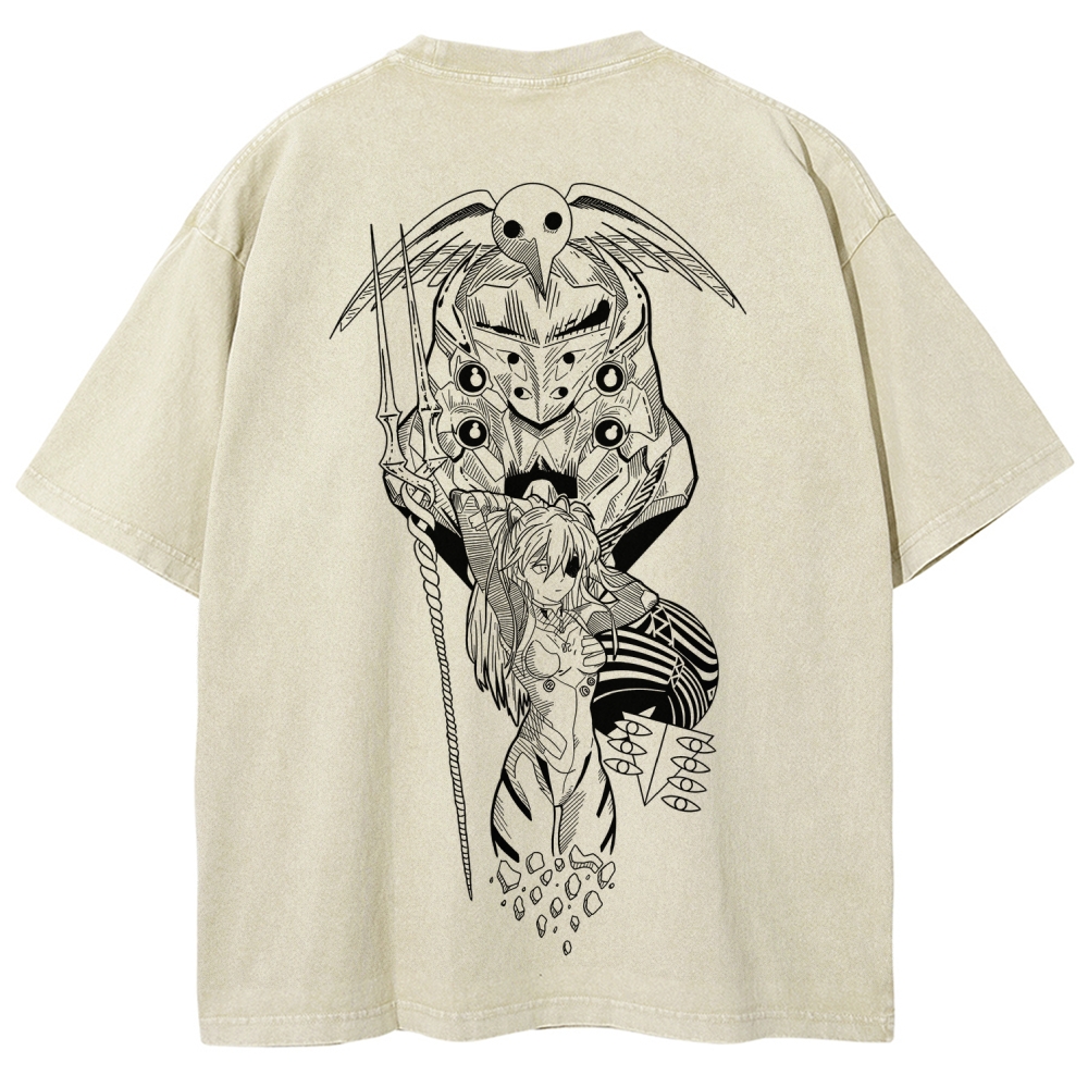 NEON GENESIS EVANGELION  Unisex Fit Washed T-Shirt 2509011777