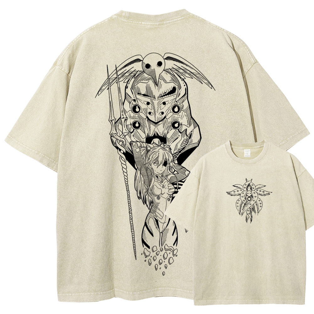 NEON GENESIS EVANGELION  Unisex Fit Washed T-Shirt 2509011777