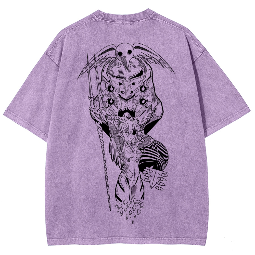 NEON GENESIS EVANGELION  Unisex Fit Washed T-Shirt 2509011777