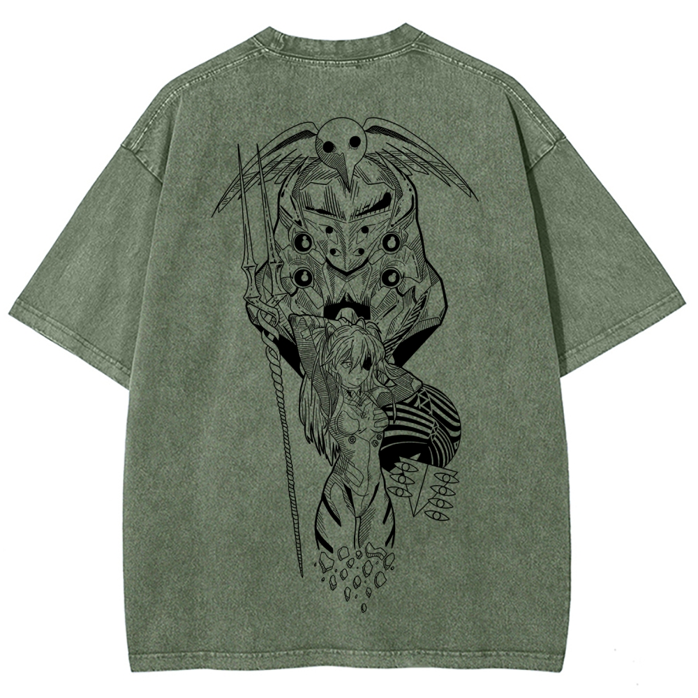 NEON GENESIS EVANGELION  Unisex Fit Washed T-Shirt 2509011777
