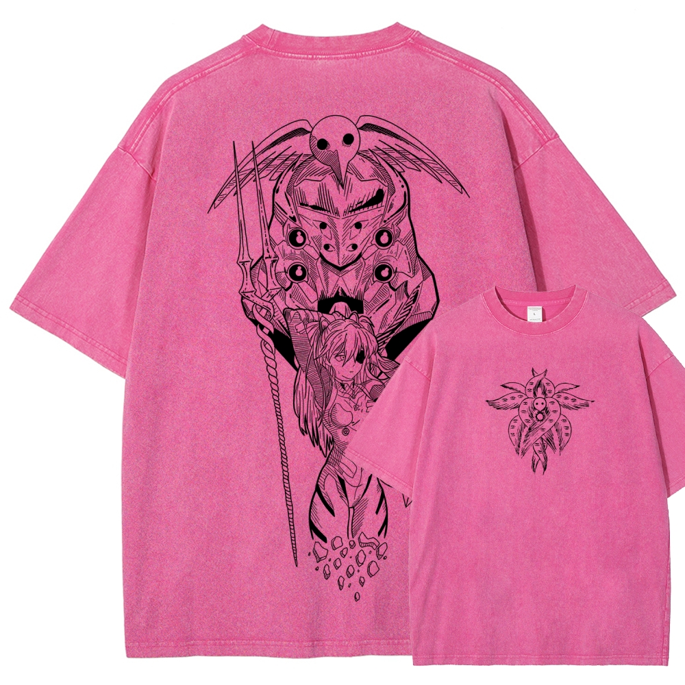 NEON GENESIS EVANGELION  Unisex Fit Washed T-Shirt 2509011777