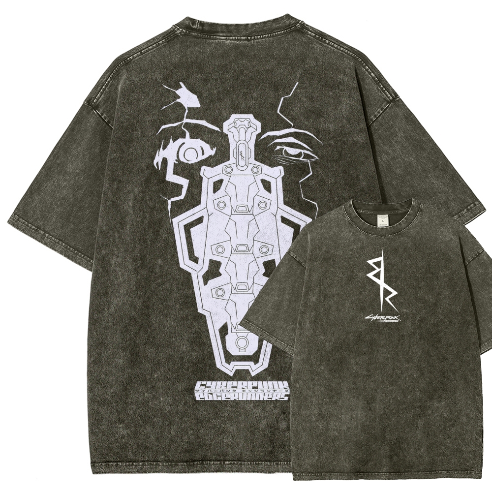 Cyberpunk Edgerunners Unisex Fit Washed T-Shirt 2509012086