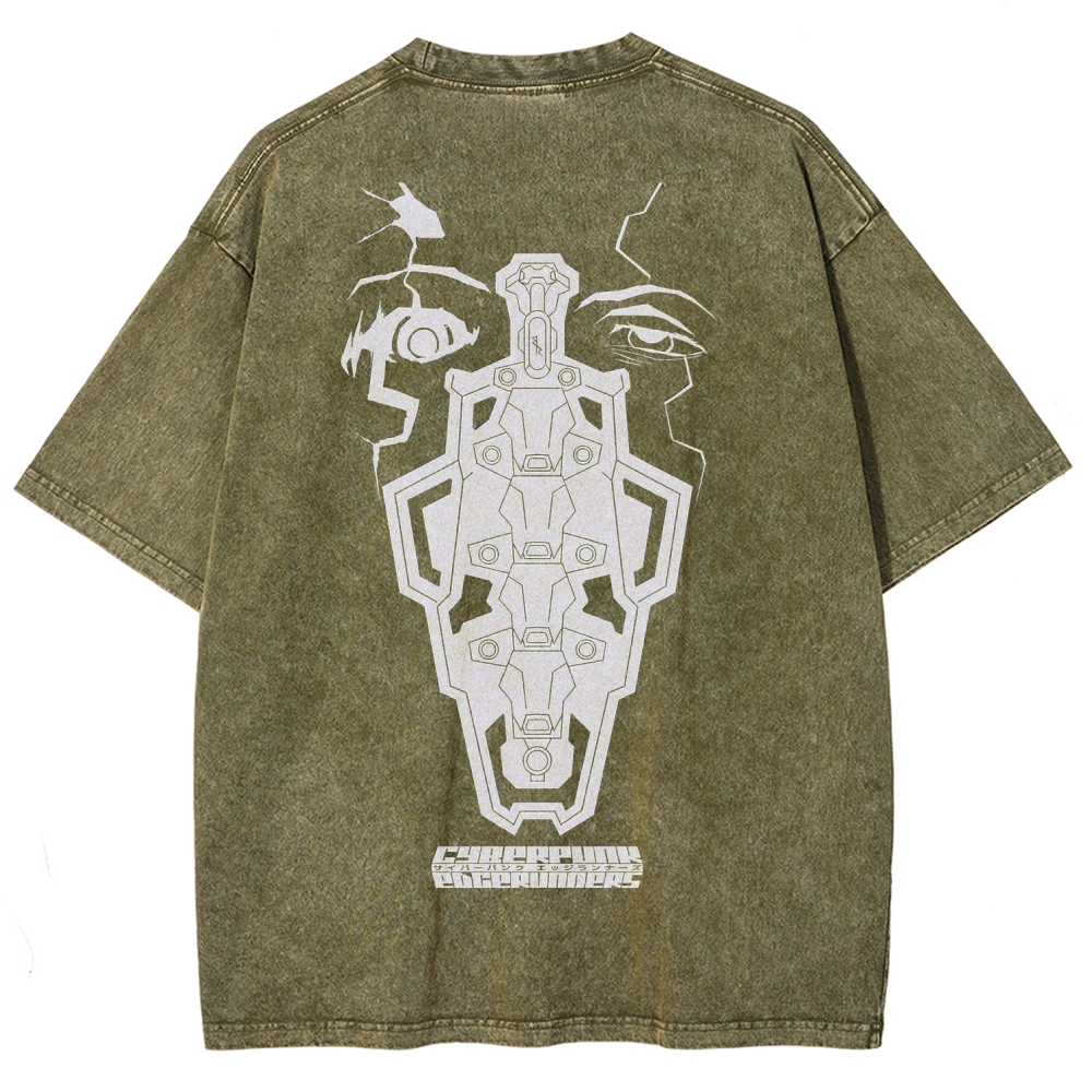 Cyberpunk Edgerunners Unisex Fit Washed T-Shirt 2509012086