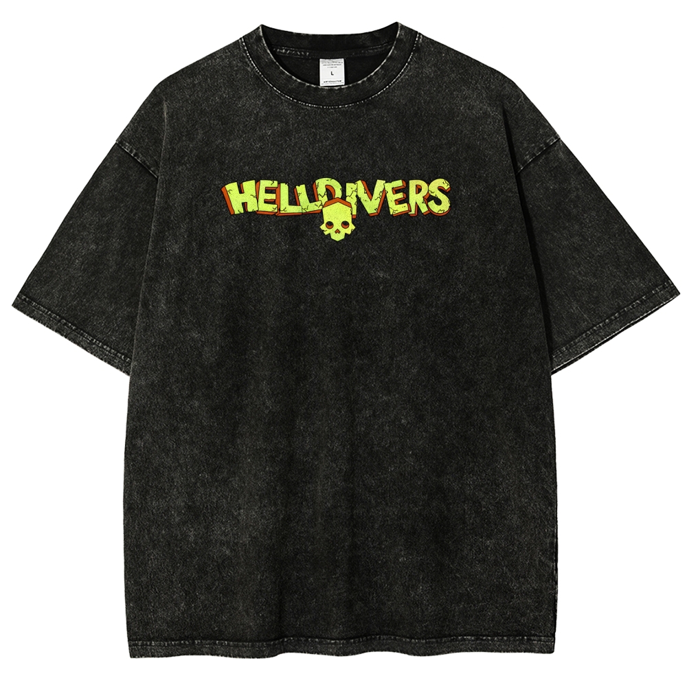  Helldivers  Unisex Fit Washed T-Shirt 2509020868