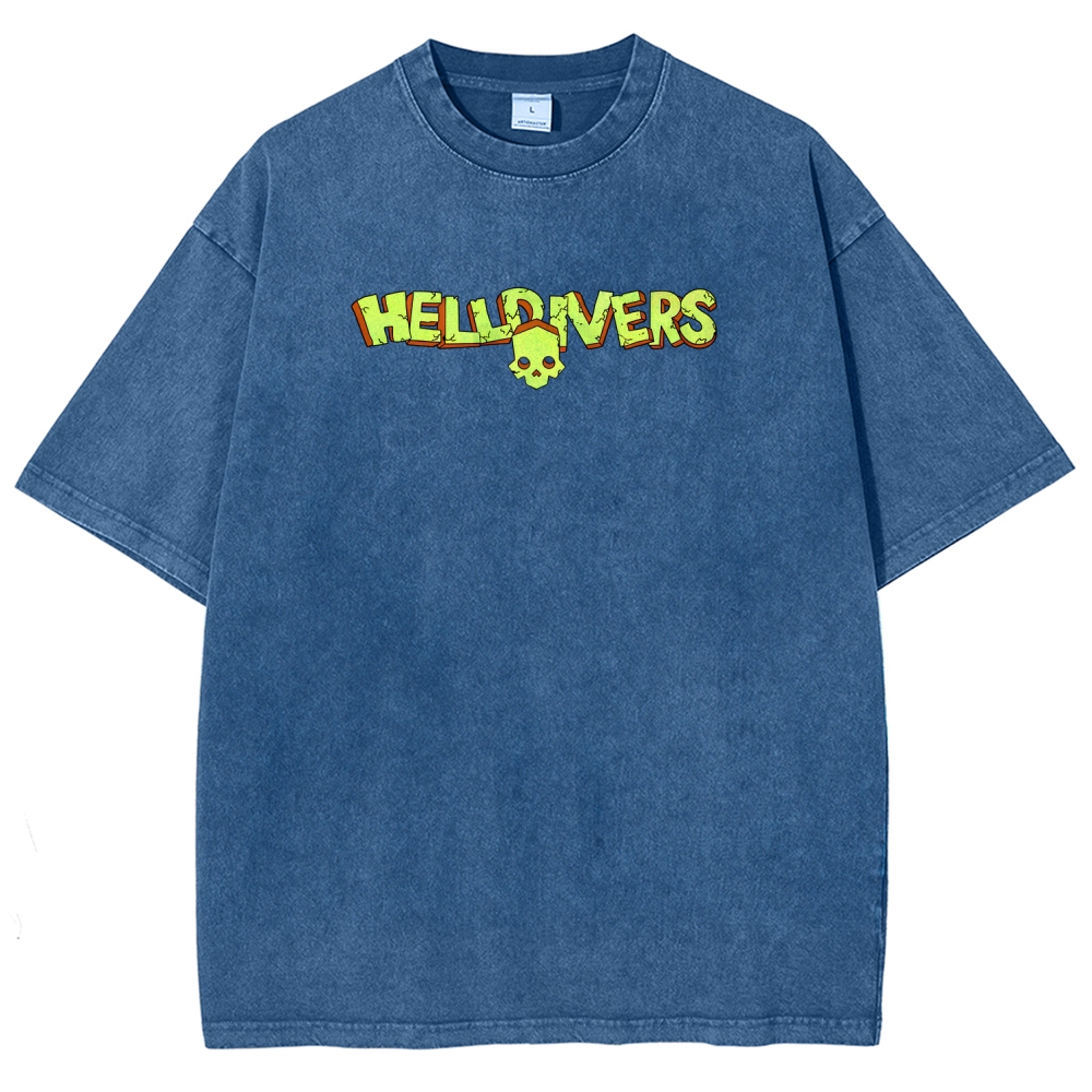  Helldivers  Unisex Fit Washed T-Shirt 2509020868