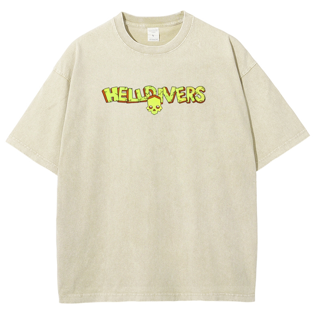  Helldivers  Unisex Fit Washed T-Shirt 2509020868