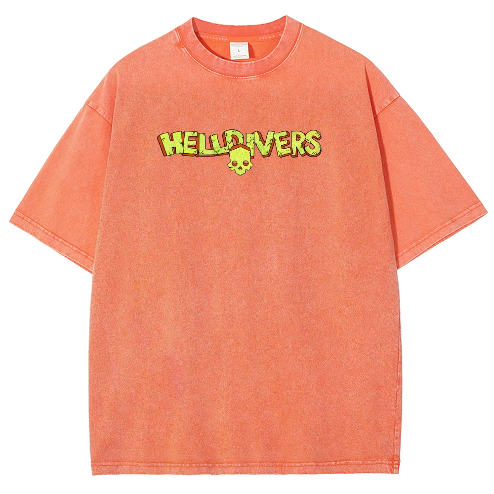  Helldivers  Unisex Fit Washed T-Shirt 2509020868