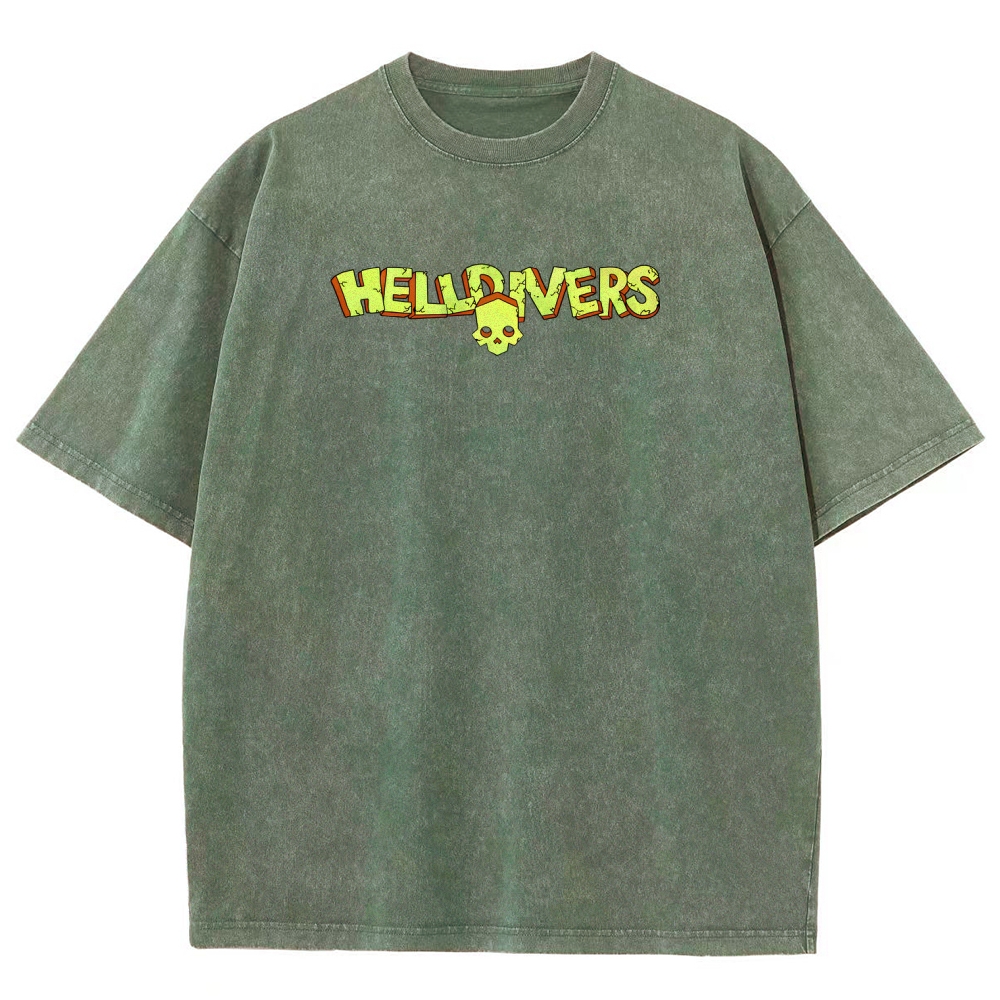  Helldivers  Unisex Fit Washed T-Shirt 2509020868