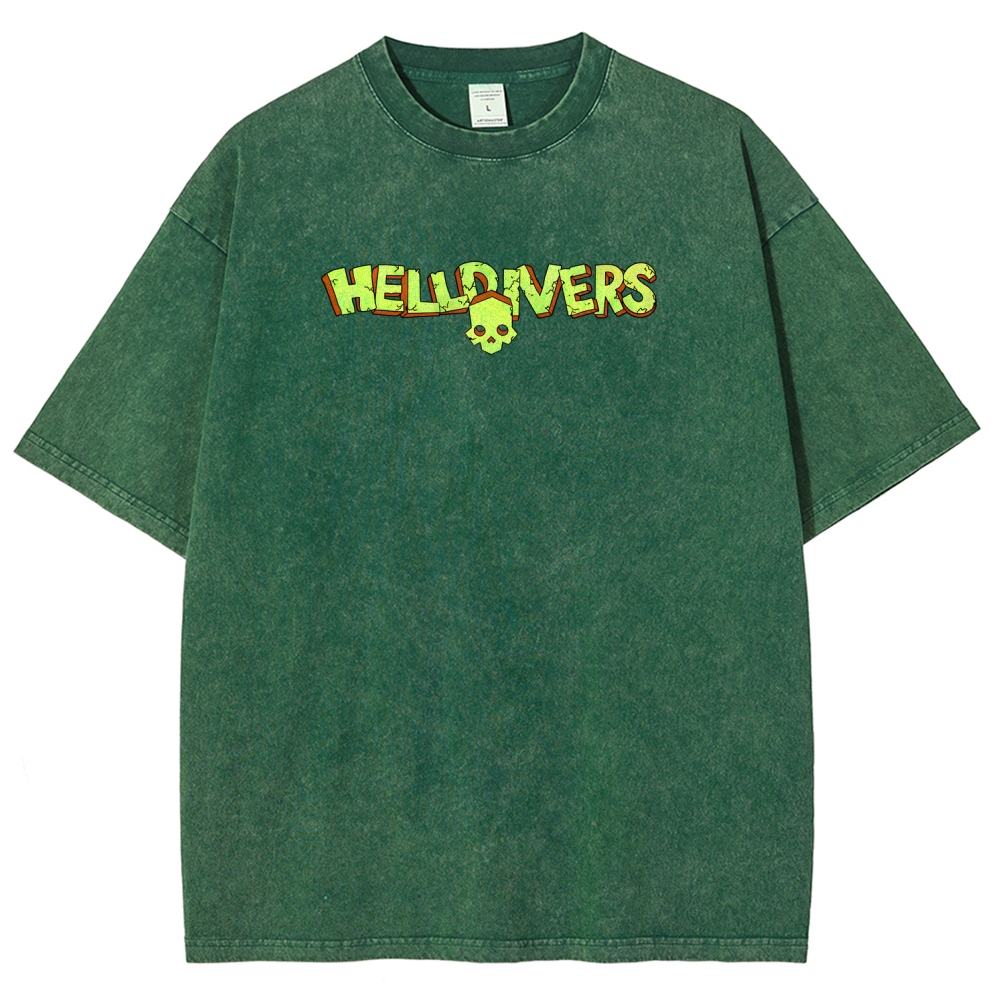  Helldivers  Unisex Fit Washed T-Shirt 2509020868