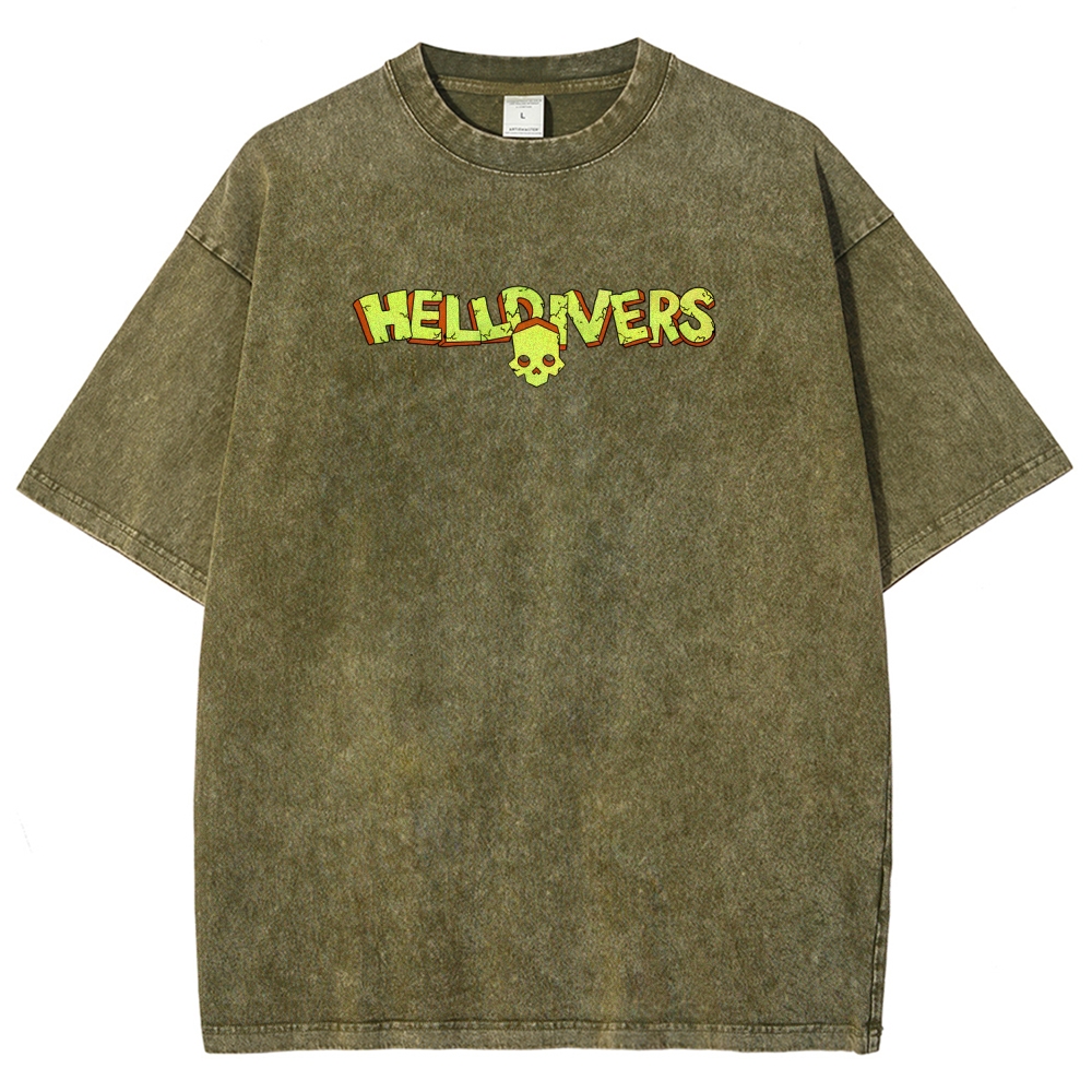  Helldivers  Unisex Fit Washed T-Shirt 2509020868