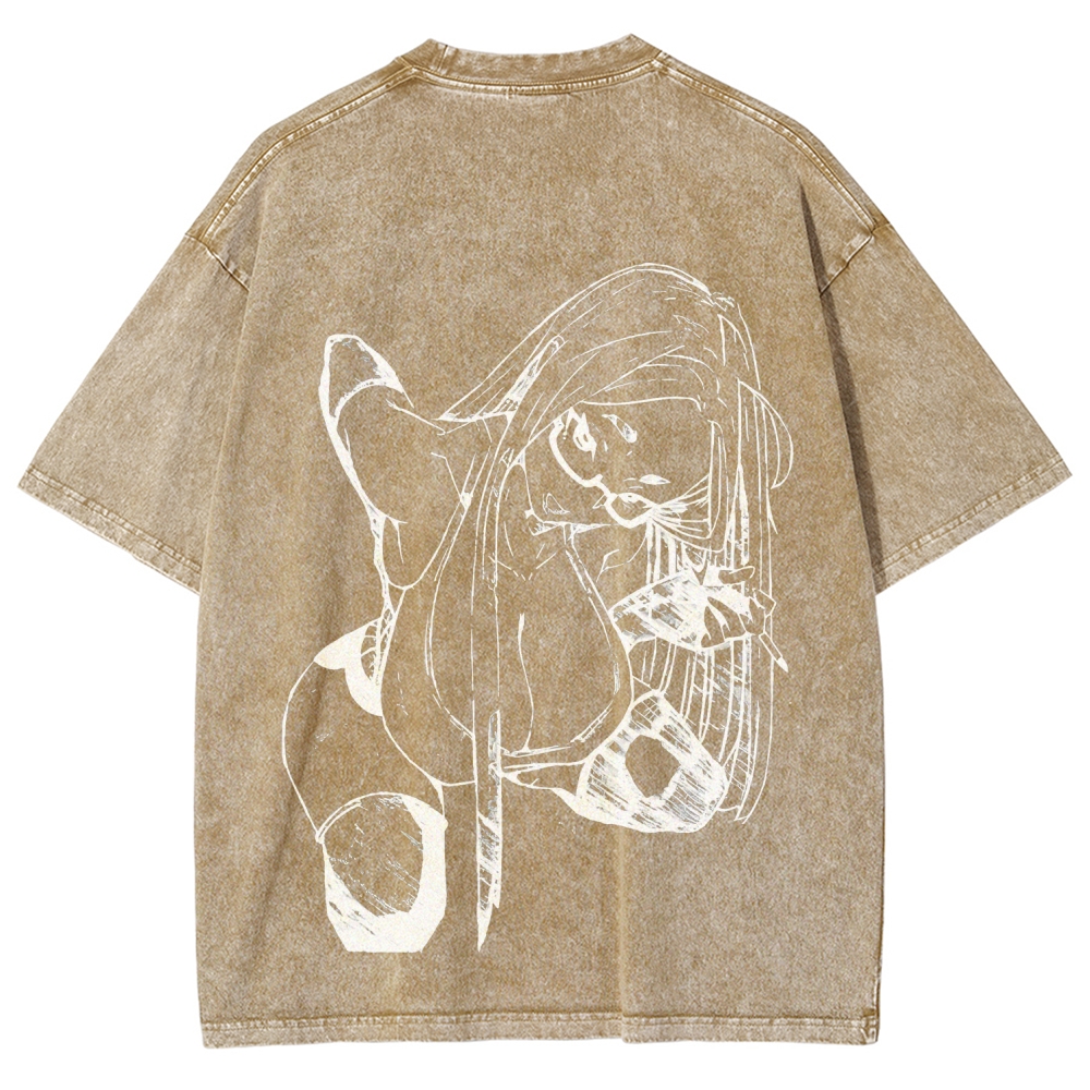 Dandadan Seiko Ayase Unisex Fit Washed T-Shirt 2509022555