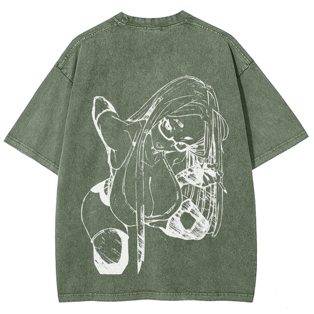 Dandadan Seiko Ayase Unisex Fit Washed T-Shirt 2509022555