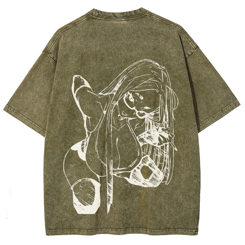 Dandadan Seiko Ayase Unisex Fit Washed T-Shirt 2509022555