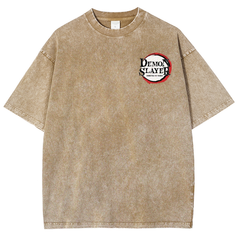 Demon Slayer Unisex Fit Washed T-Shirt 2509022796