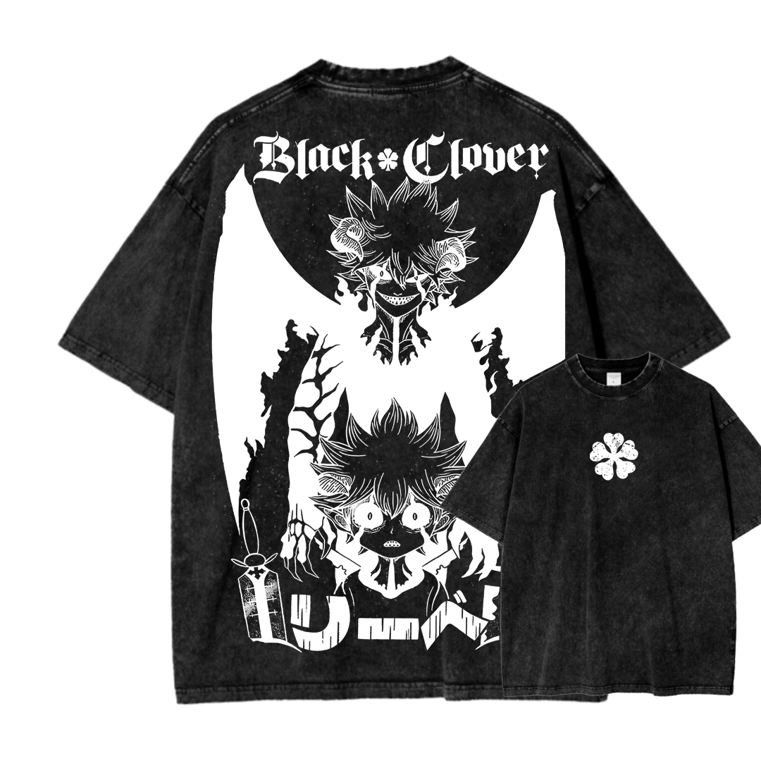 BLACK CLOVER Unisex Fit Washed T-Shirt 2502008176