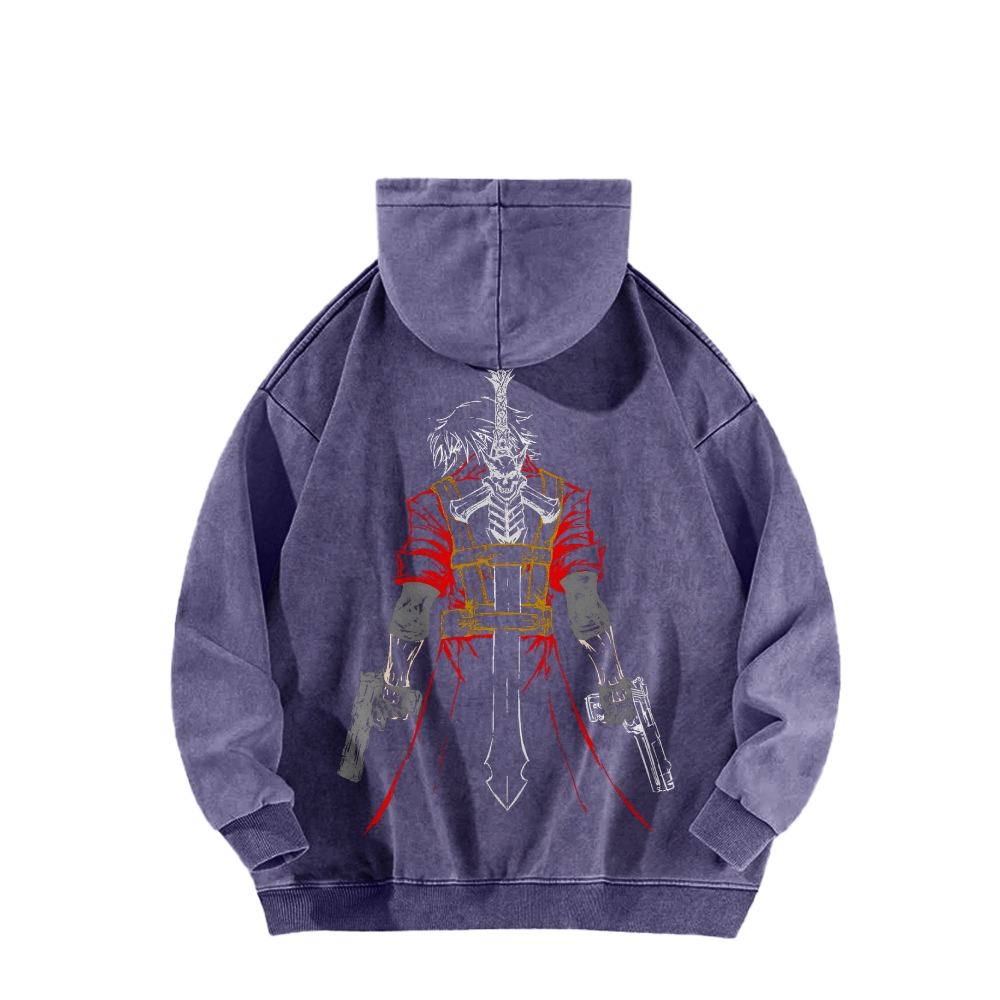 Devil May Cry Casual Washed Hoodie 2510004324