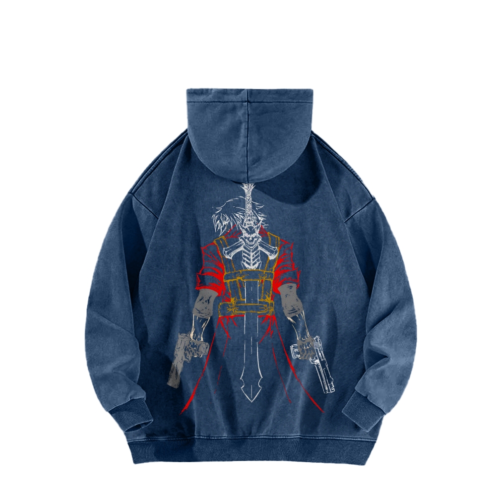 Devil May Cry Casual Washed Hoodie 2510004324
