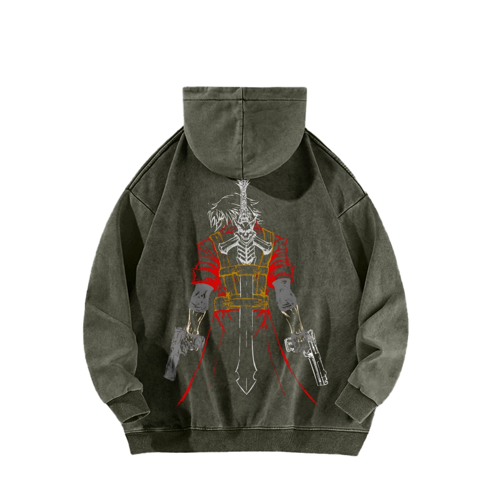Devil May Cry Casual Washed Hoodie 2510004324