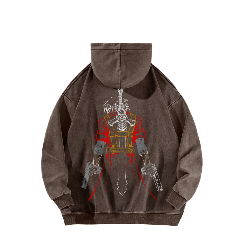 Devil May Cry Casual Washed Hoodie 2510004324