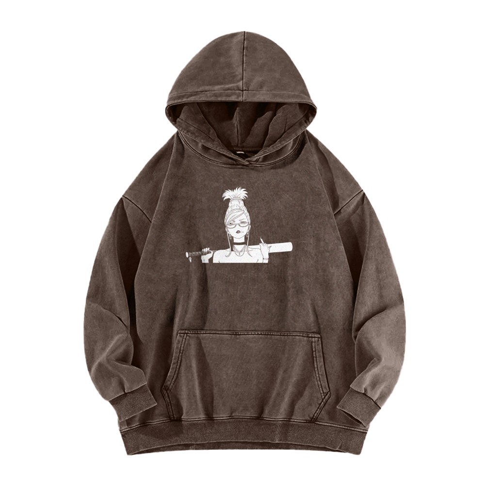 Dandadan Casual Washed Hoodie 2510004415