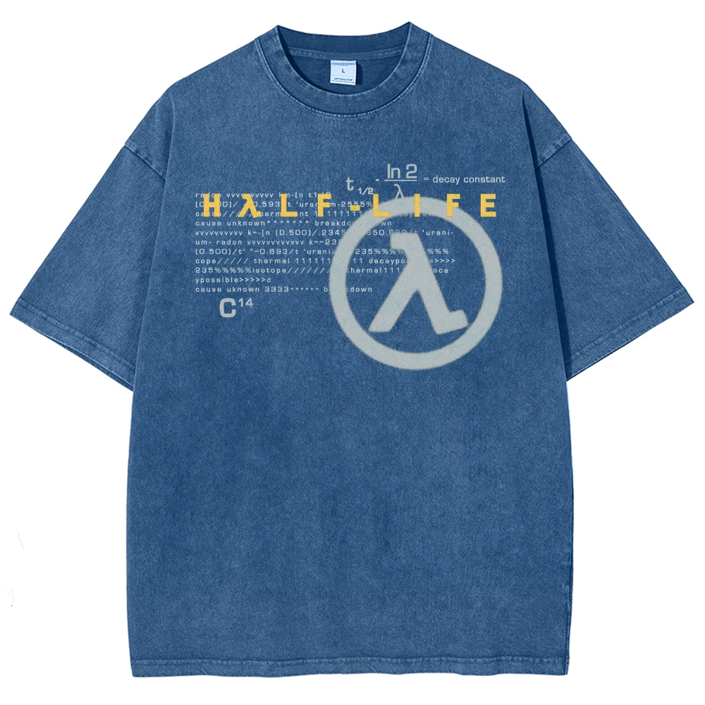 Half Life Unisex Fit Washed T-Shirt 2510008415