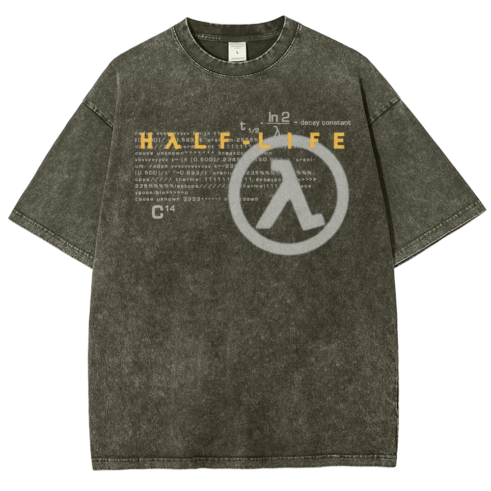 Half Life Unisex Fit Washed T-Shirt 2510008415