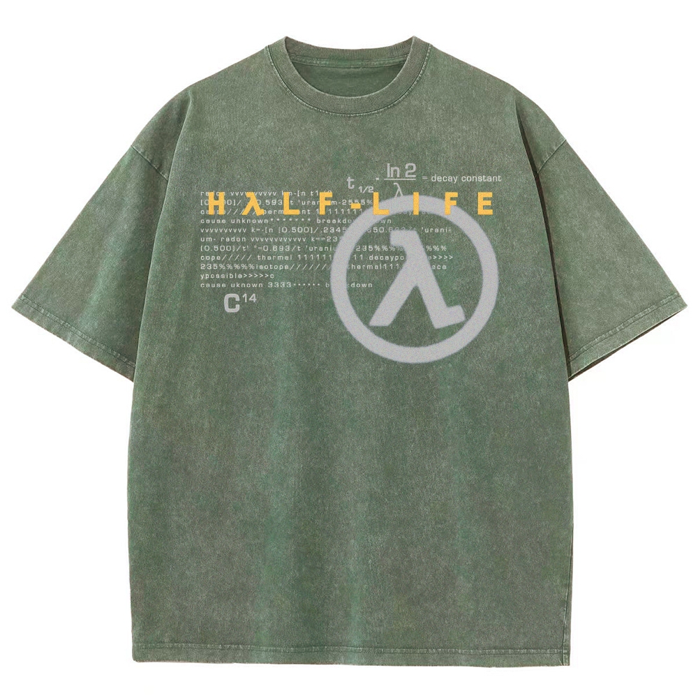 Half Life Unisex Fit Washed T-Shirt 2510008415